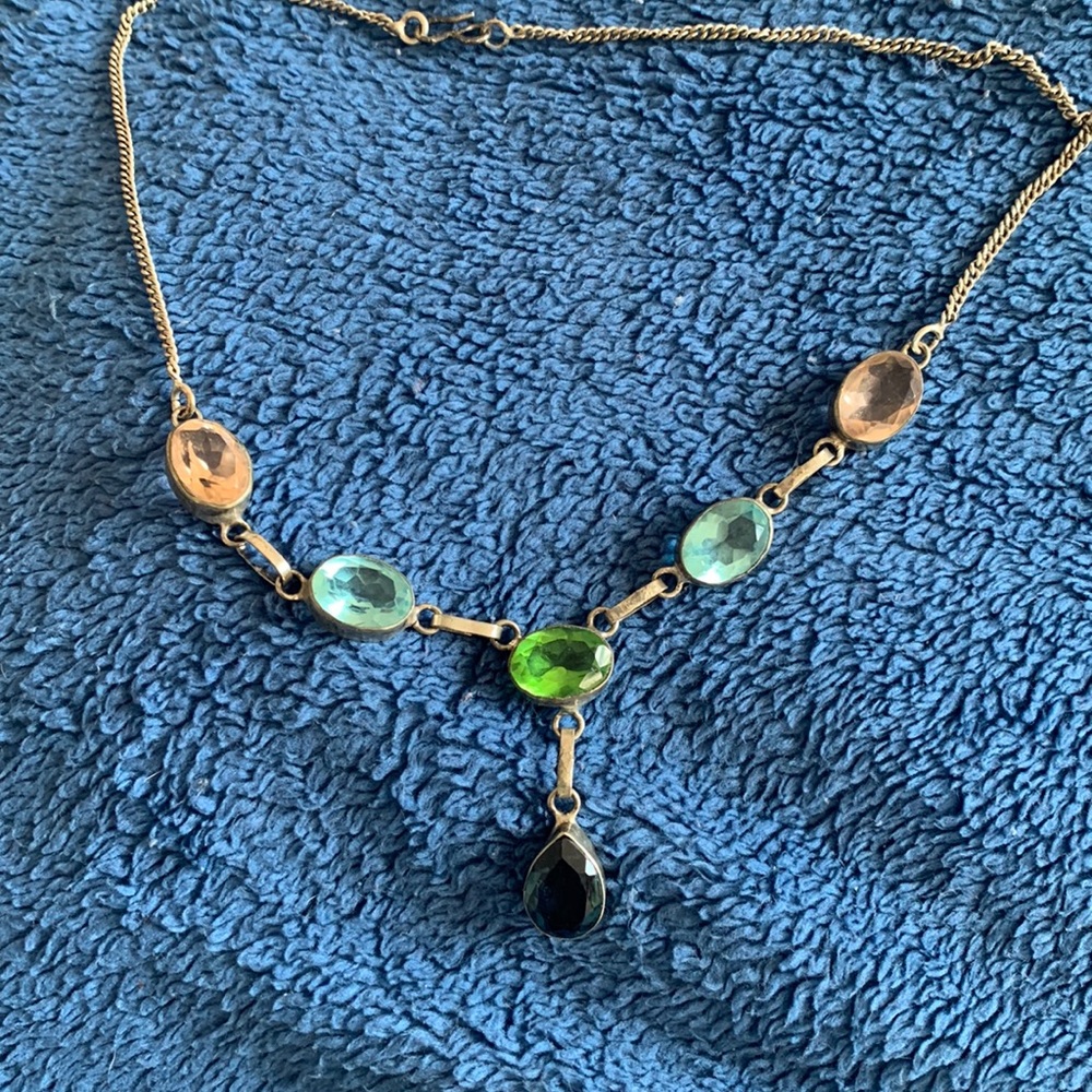 Sterling silver statement necklace